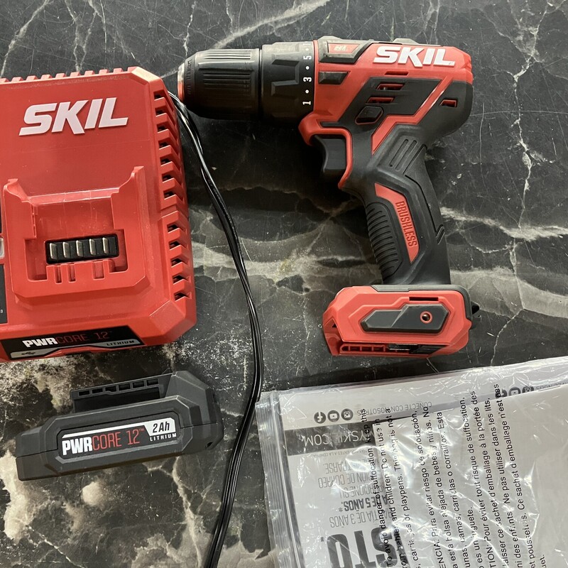 Cordless Drill, Skil, 12V Li Ion

with battery charger and manuals