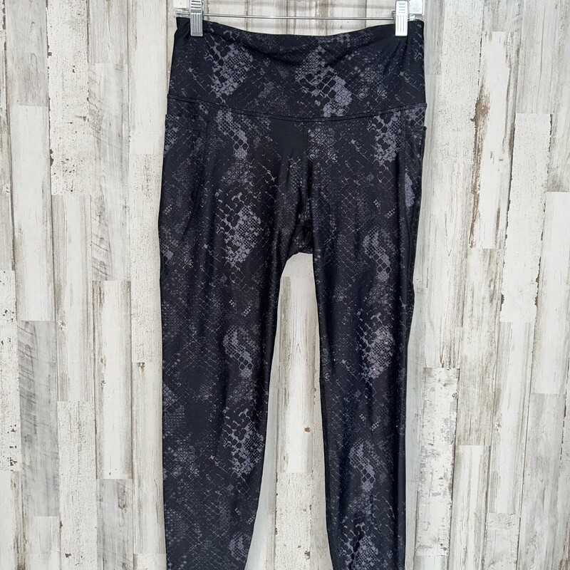 L Black Printed Leggings, Black, Size: Ladies L