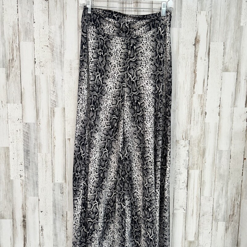 M White Snake Print Flare