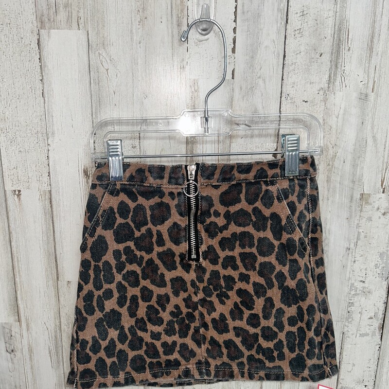 7/8 Cheetah Zip Skirt