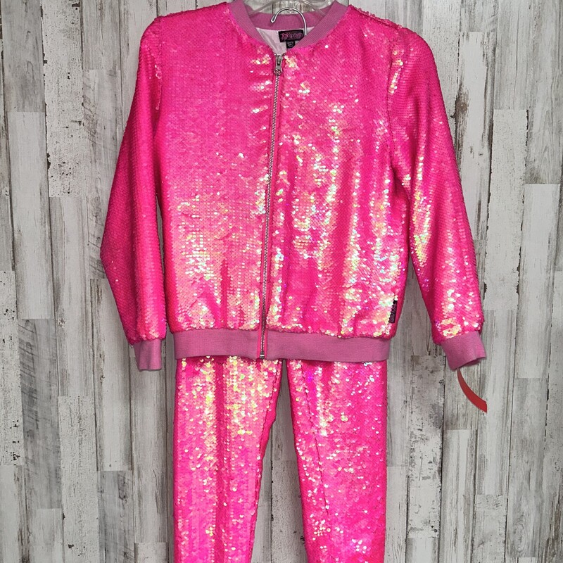 10/12 2pc Pink Sequin Set