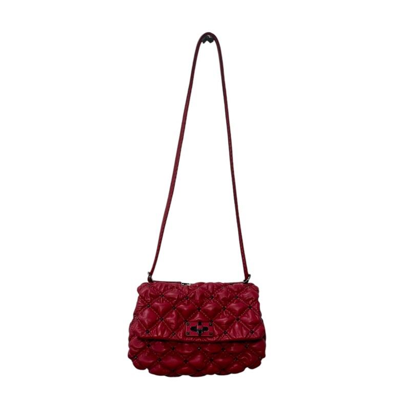 Valentino Spikeme<br />
 Red<br />
Size: Small<br />
Detachable Strap<br />
11W x 7H x 3D