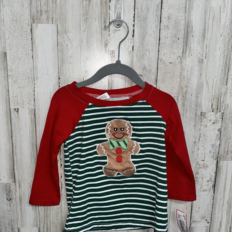 2T Green Gingerbread Ragl, Green, Size: Boy 2T-4T