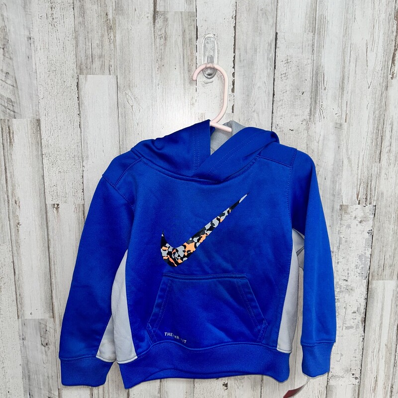 2T Blue Logo Hoodie, Blue, Size: Boy 2T-4T