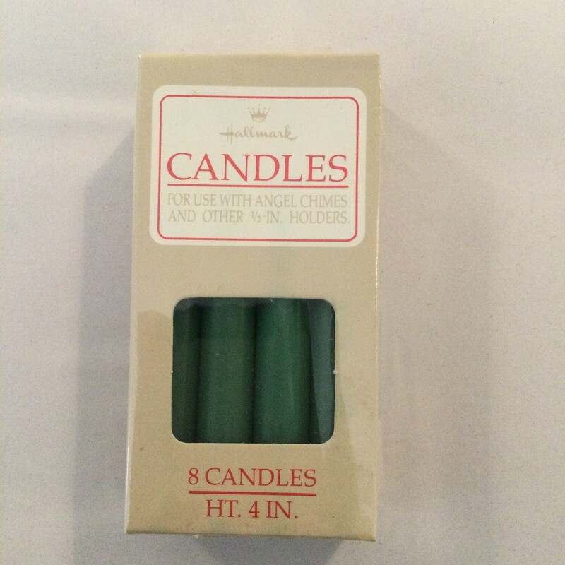 Box 8 4in Candles, Green