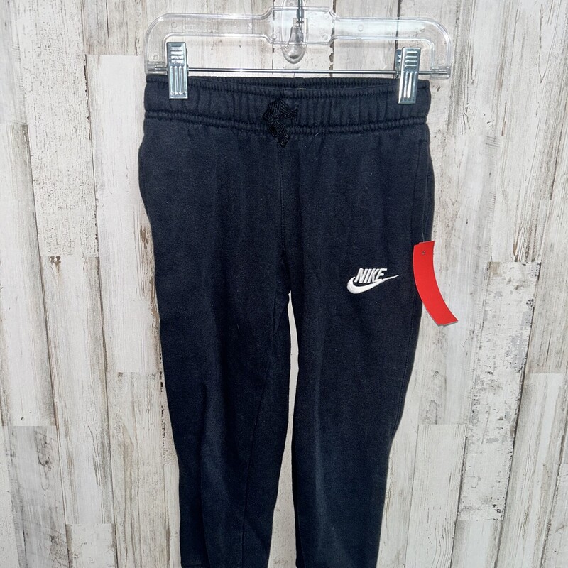 6 Black Logo Sweats, Black, Size: Boy 5-8