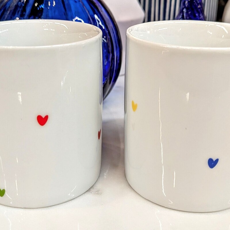 Multicolored Heart Mugs
Set of 2
Support Human Rights
William Sonoma
Pottery Barn
West Elm
White Multi-colored
Size: 5 x 3.5 x 4H