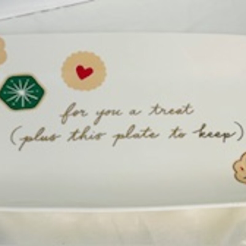 Kate Spade Giving Plate
White
Size: 14x 7.75 H