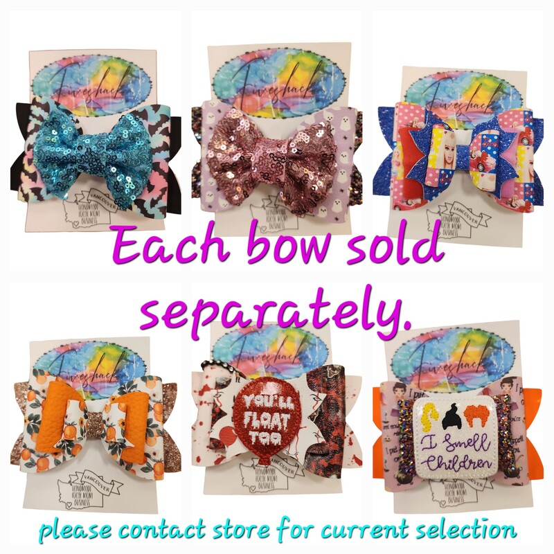 Large Hair Bows, Accessories

fiveShack bows and keychains are packaged for individual sales. Pictures are only an example of the products.
When ordering online, please email pipsqueakresale@gmail.com or message through Facebook/Instagram with color preferences and we will send you some examples of current stock.

Located at Pipsqueak Resale Boutique inside the Vancouver Mall, Suite 230, (upstairs between Round 1 and Golds Gym) or online at:

#resalerocks #pipsqueakresale #vancouverwa #portland #reusereducerecycle #fashiononabudget #chooseused #consignment #savemoney #shoplocal #weship #keepusopen #shoplocalonline #resale #resaleboutique #mommyandme #minime #fashion #reseller

All items are photographed prior to being steamed. Cross posted, items are located at #PipsqueakResaleBoutique, payments accepted: cash, paypal & credit cards. Any flaws will be described in the comments. More pictures available with link above. Local pick up available at the #VancouverMall, tax will be added (not included in price), shipping available (not included in price, *Clothing, shoes, books & DVDs for $6.99; please contact regarding shipment of toys or other larger items), item can be placed on hold with communication, message with any questions. Join Pipsqueak Resale - Online to see all the new items! Follow us on IG @pipsqueakresale & Thanks for looking! Due to the nature of consignment, any known flaws will be described; ALL SHIPPED SALES ARE FINAL. All items are currently located inside Pipsqueak Resale Boutique as a store front items purchased on location before items are prepared for shipment will be refunded.