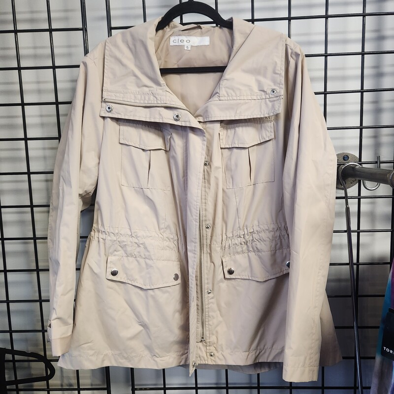 Cleo Rain Coat, Beige, Size: Xl