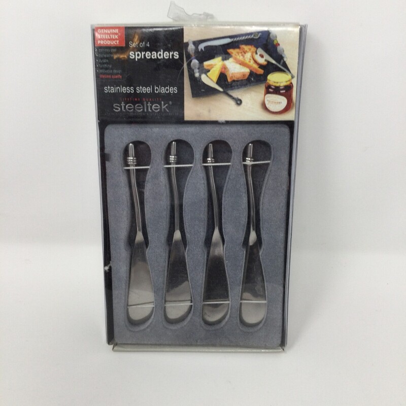 Stainless Steel Spreaders,
Silver,
Size: Set Of 4