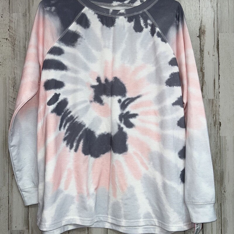 M Grey Tye Dye Sweatshirt, White, Size: Ladies M