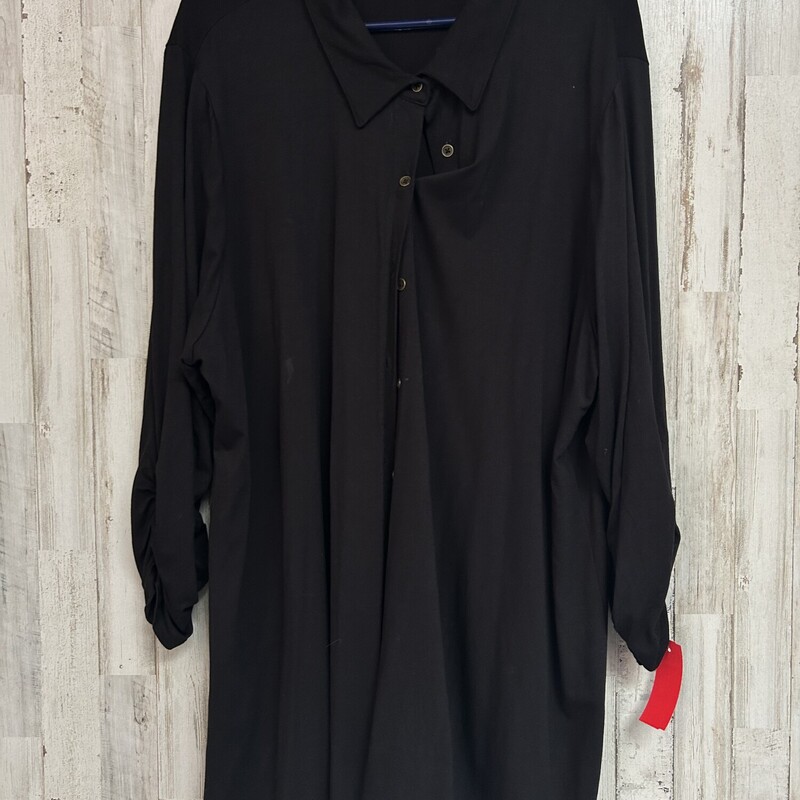 3X Black Button Top