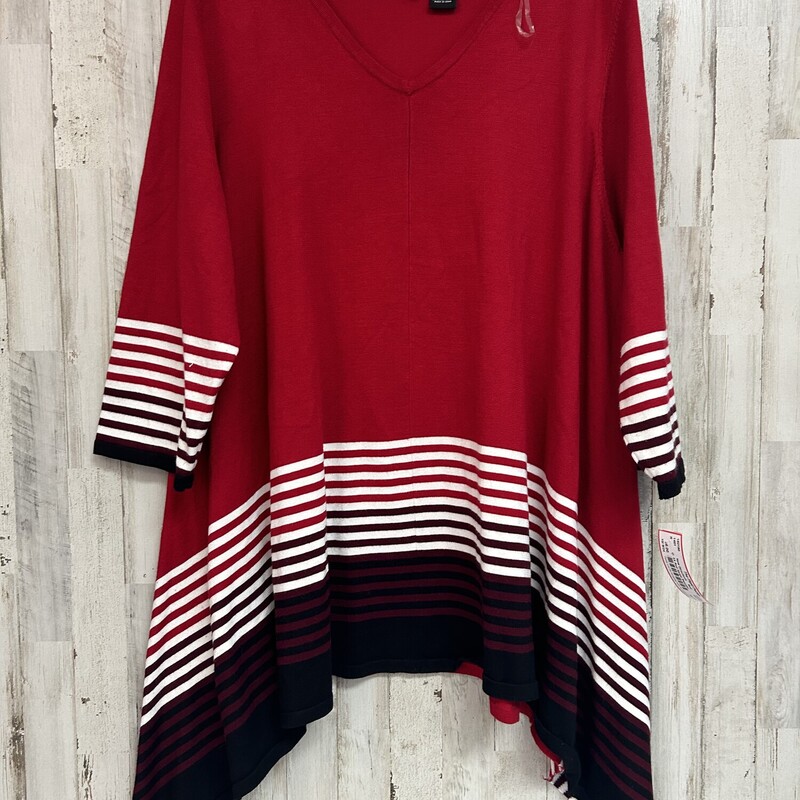 3X Red Stripe Sweater