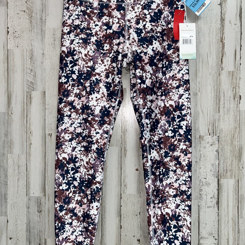 M Navy Floral Leggings