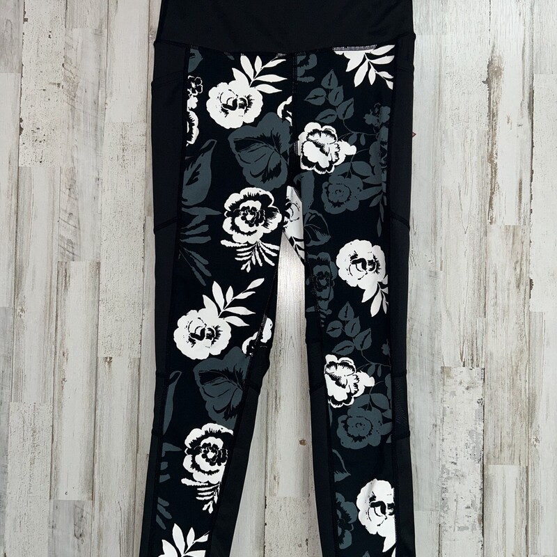 M Black Floral Leggings