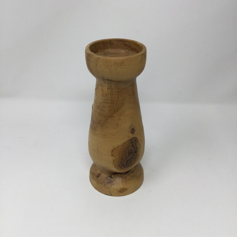 Wooden Candle Holder,
Brown,
Size: 7.5 X 3 In