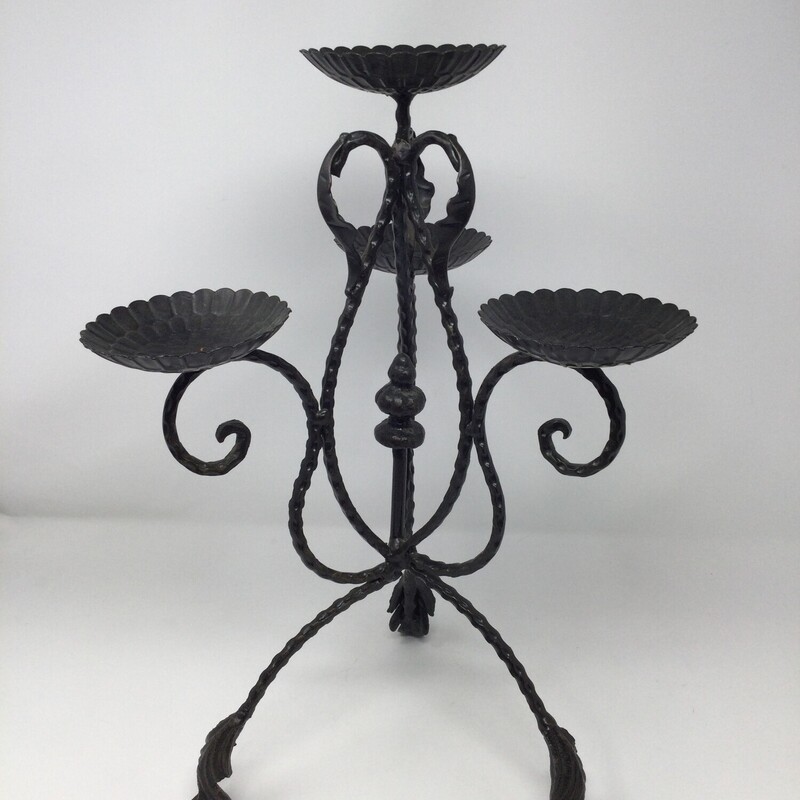 Victorian Style Candle Holder,
Black,
Size: 17 X 12 In