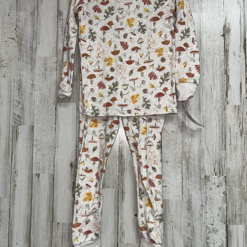 4 Beige Fall Print 2pc Pj