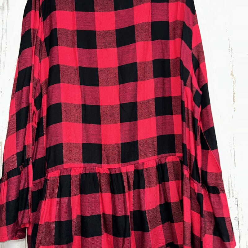 8/10 Red Plaid Top, Red, Size: Girl 7/8