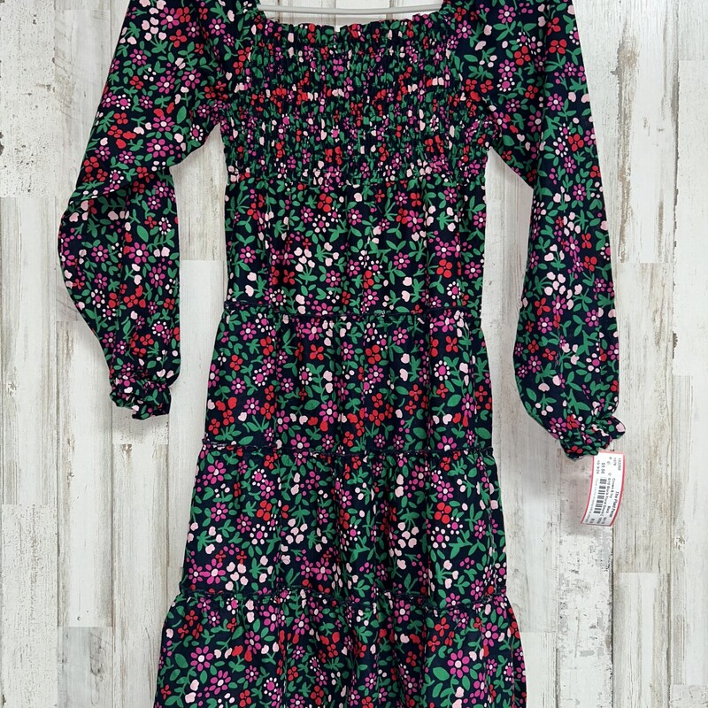 8/10 Black Floral Smock D