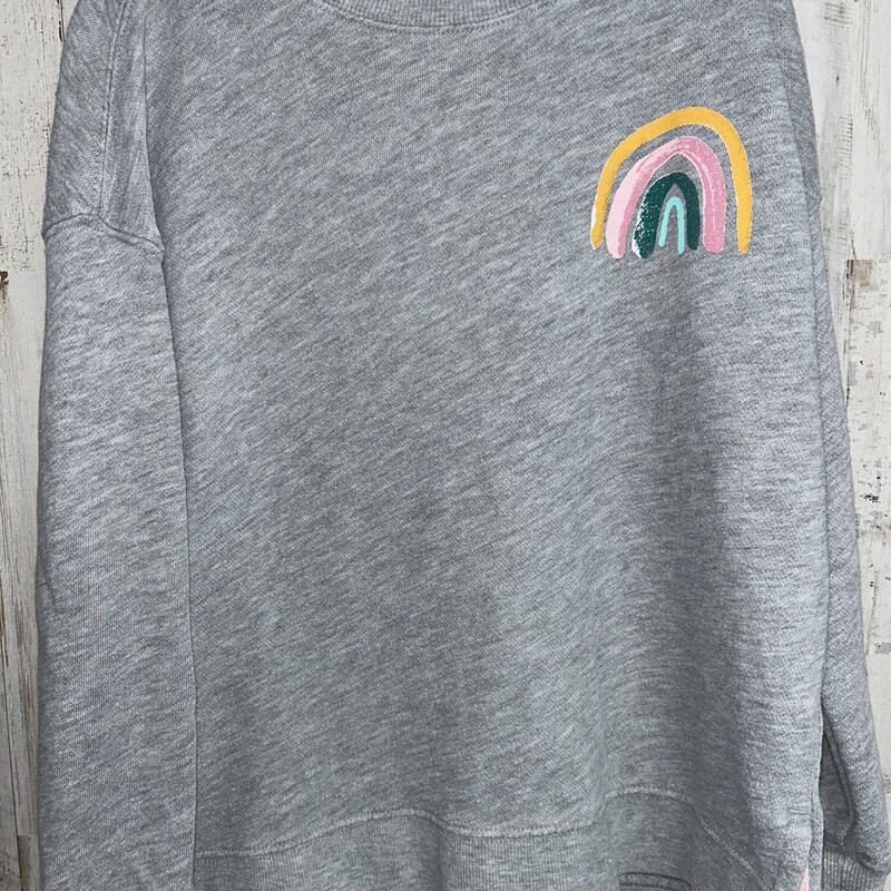 8/10 Grey Rainbow Sweatsh, Grey, Size: Girl 7/8