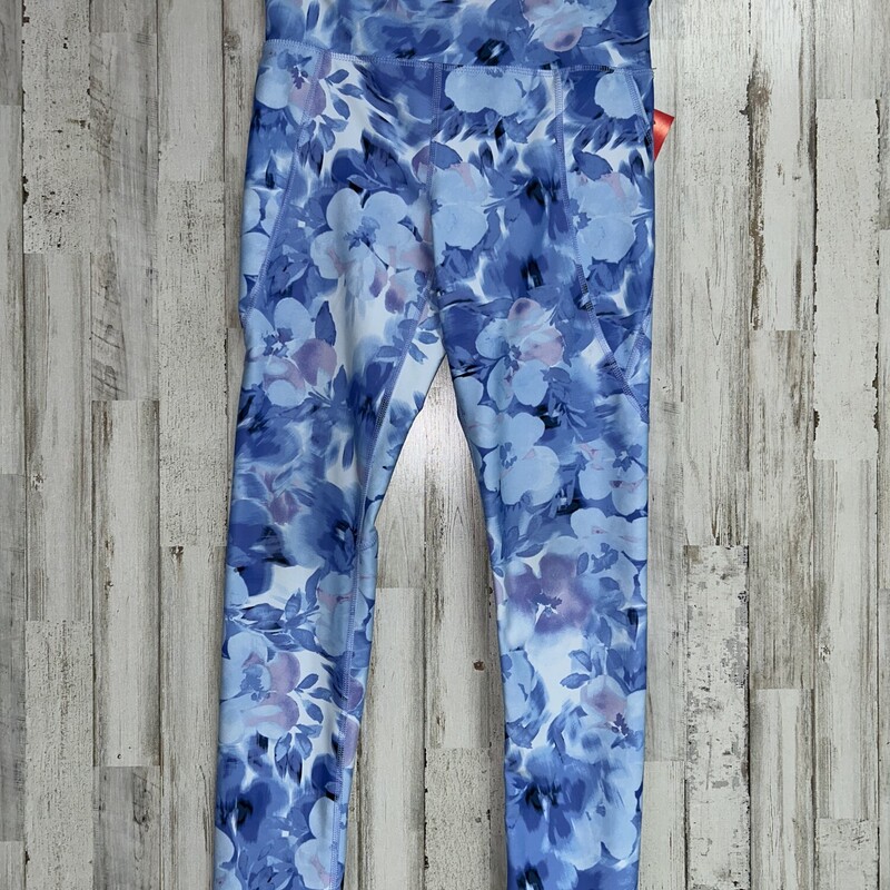 14/16 Blue Floral Legging, Blue, Size: Girl 10 Up