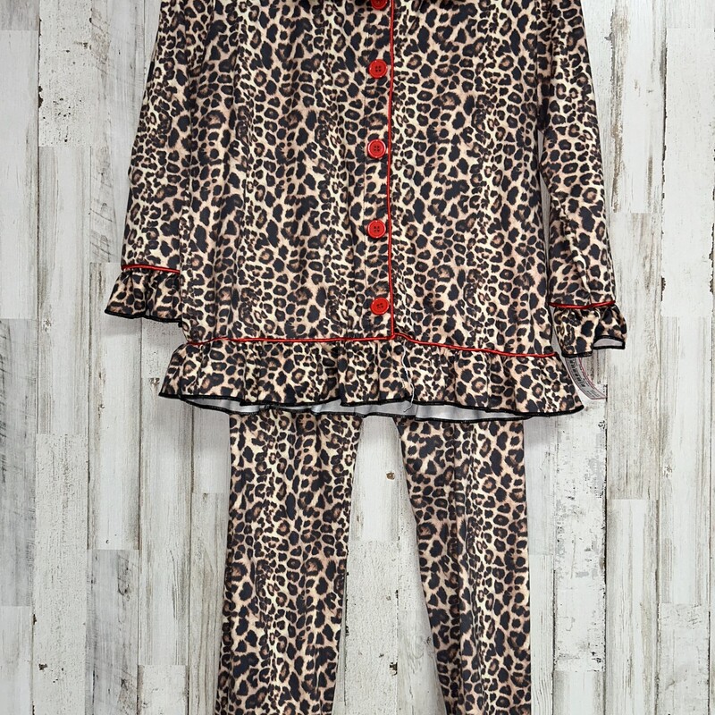 10/12 2pc Cheetah Pjs, Brown, Size: Girl 10 Up