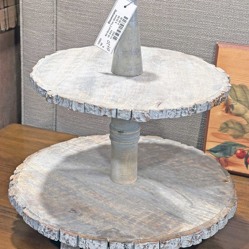 Round Wooden Two Tier Stand
20 In x 15 In.