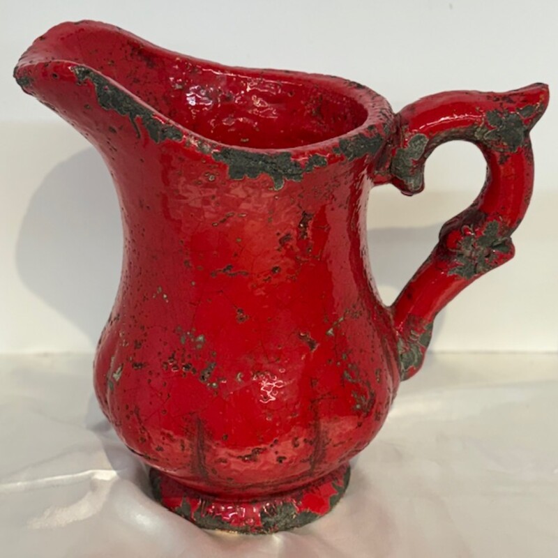 Distressed Large Pitcher
Red Gray
Size: 12 x 8 x 12H