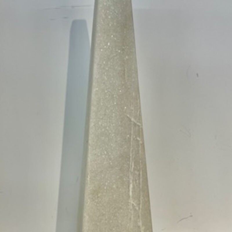 Marble Pyramid Obelisk
 White, Size: 4x18H