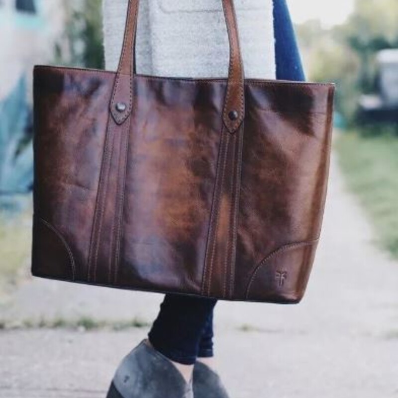 Frye Leather Tote Bag
Brown Purple Size: 18 x 11.5H