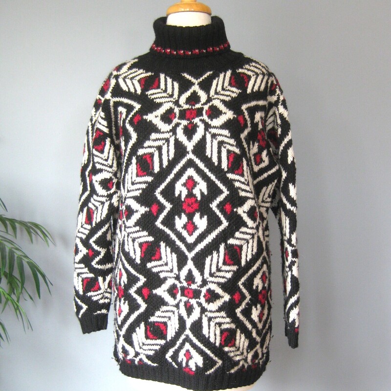 Vtg JNY Print Wool T