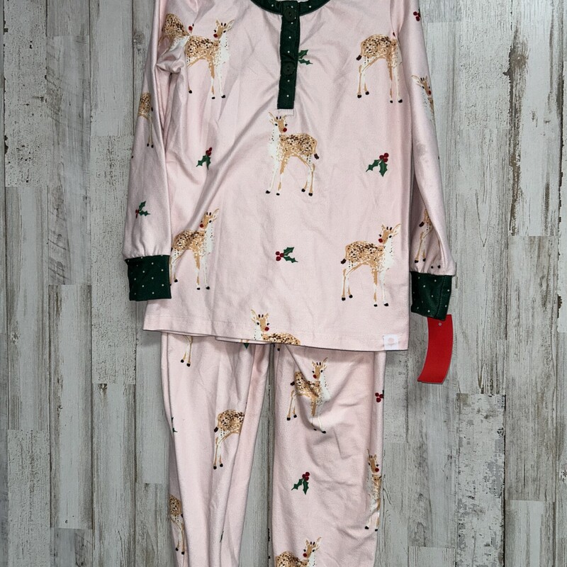 6 Pink Deer 2pc Pj Set