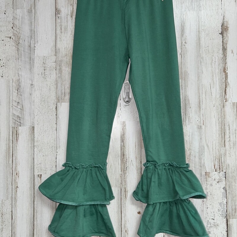 6 Green Ruffled Pants, Green, Size: Girl 6/6x