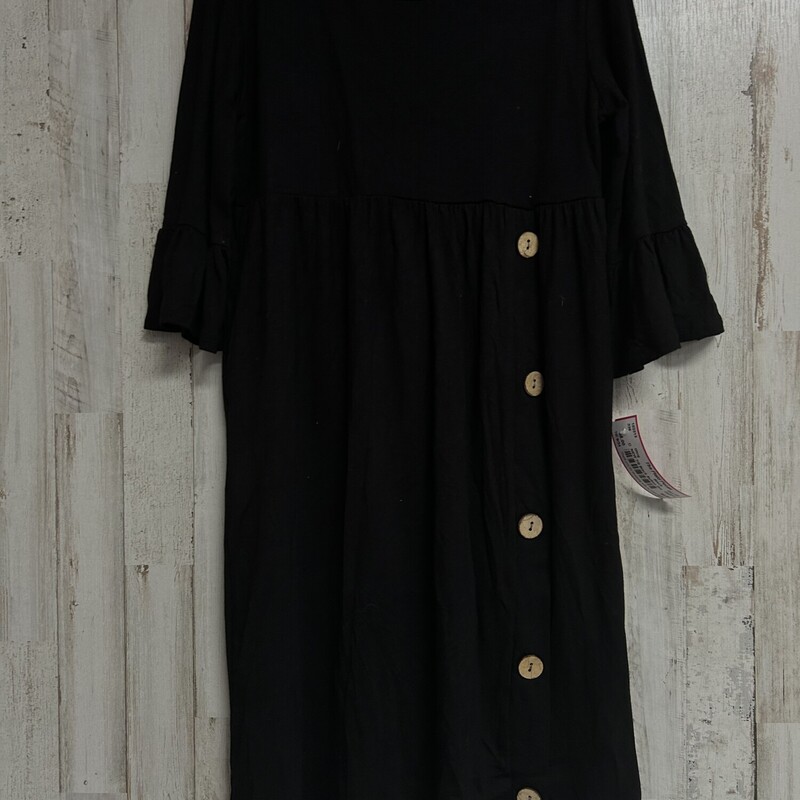 NEW 7/8 Black Button Dres