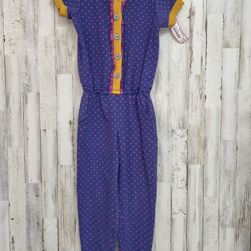 8 Blue Dotted Button Jump, Lue, Size: Girl 7/8