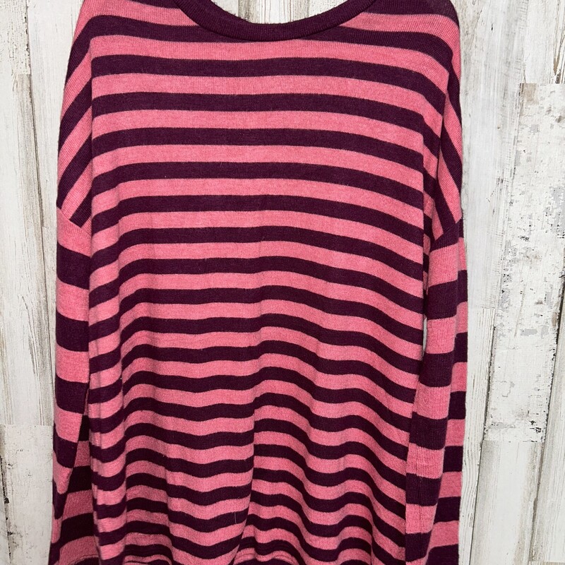 8 Pink Stripe Knit Top