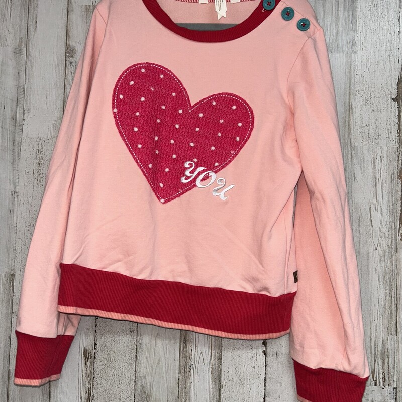 8 Love You Button Top, Pink, Size: Girl 7/8