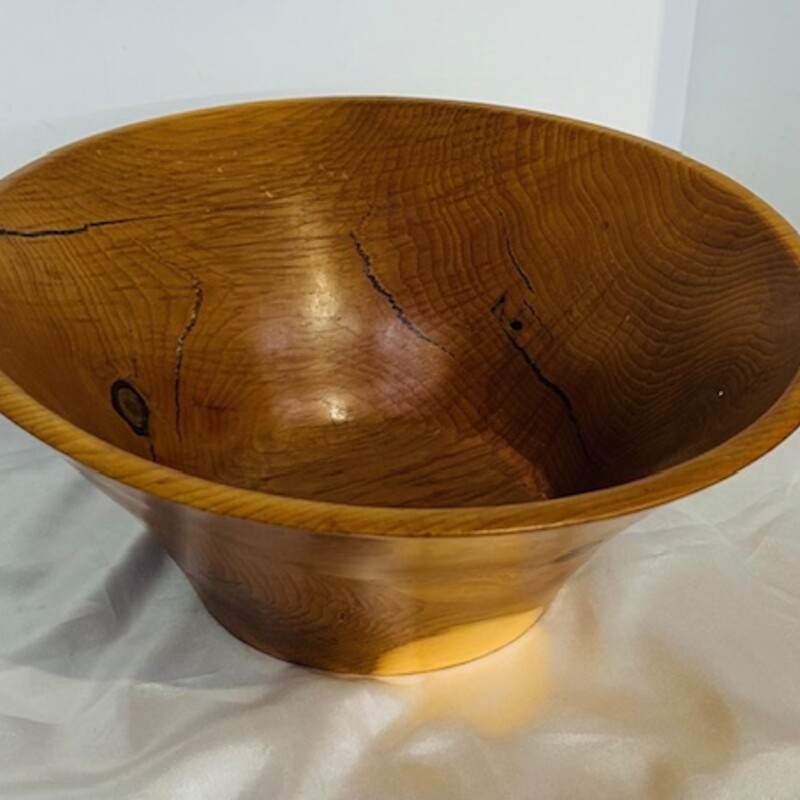 Ray Asselin Wood Bowl
 Tan and Brown
Size: 11x4H