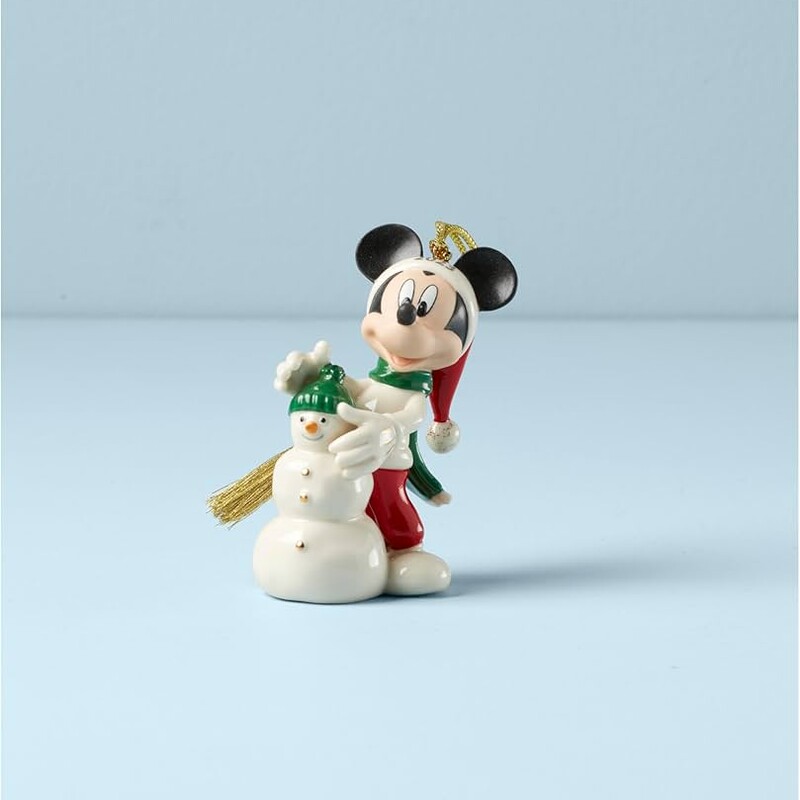 Lenox Mickey Snowman 2023 Ornament
Xmas colors Gold Size: 3 x 4H