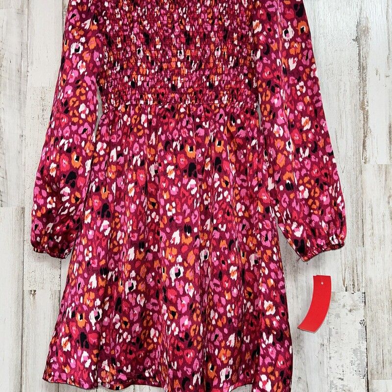 8 Pink Printed Smock Dres