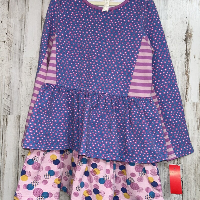 8 Blue/Purple Floral Tuni, Blue, Size: Girl 7/8