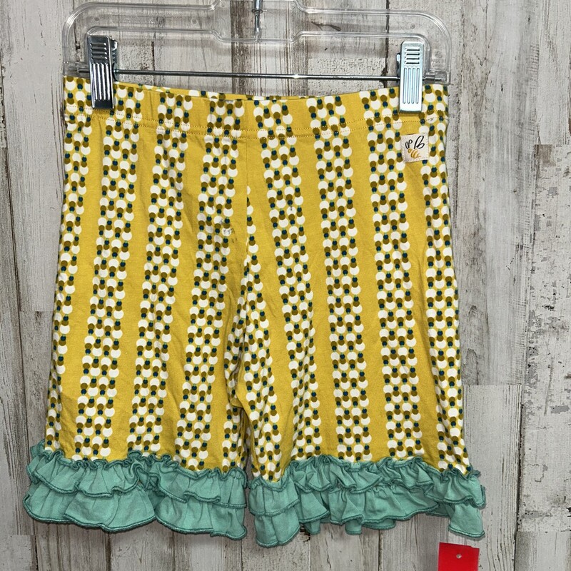 10 Yellow Printed Shorts, Yellow, Size: Girl 10 Up