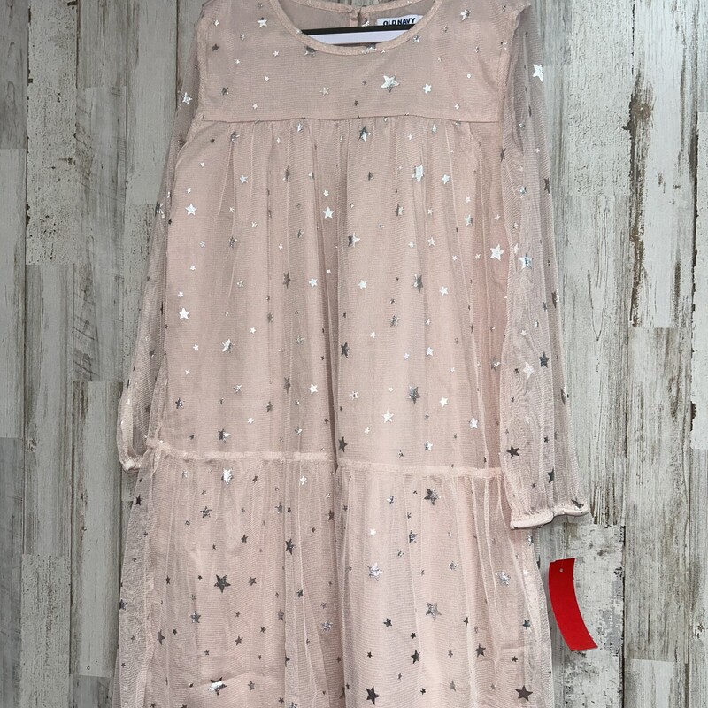 10/12 Pink Mesh Star Dres, Pink, Size: Girl 10 Up