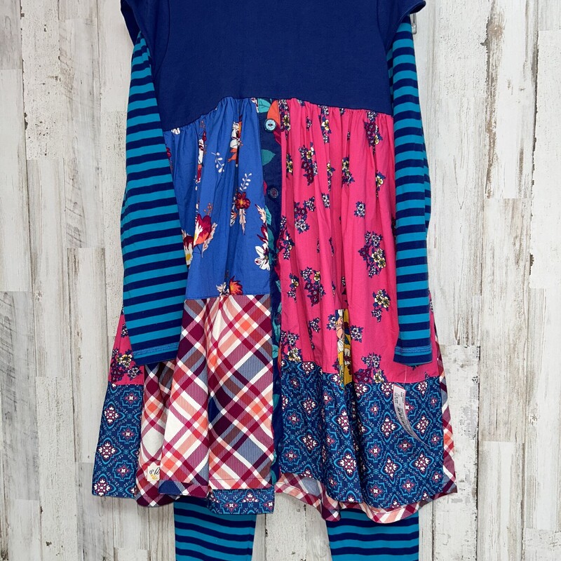 10 2pc Blue Patchwork Set, Blue, Size: Girl 10 Up