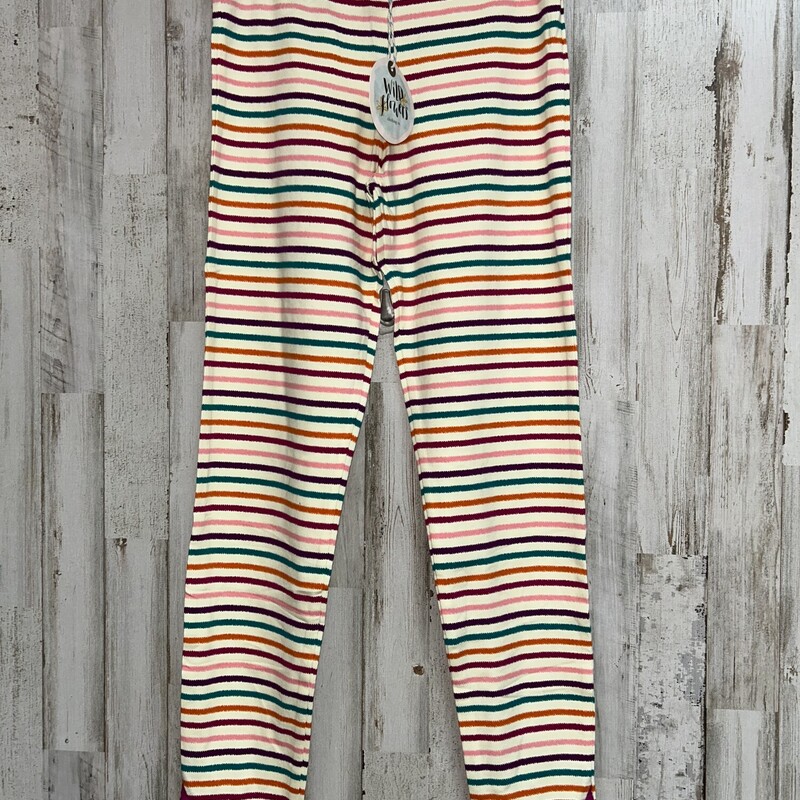 NEW 10 Multi Stripe Leggi, Beige, Size: Girl 10 Up