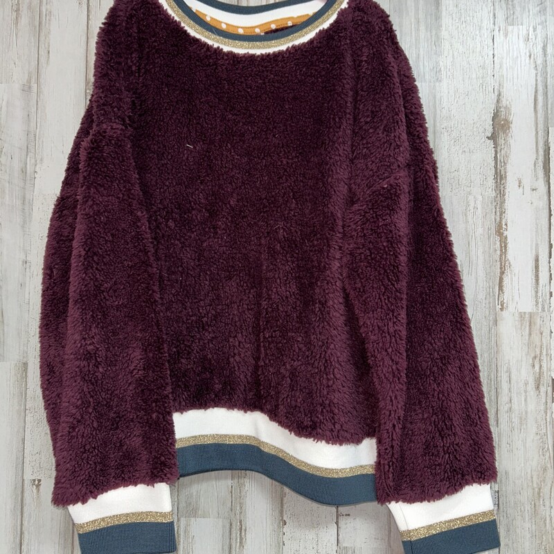 12 Maroon Fuzzy Sweatshir