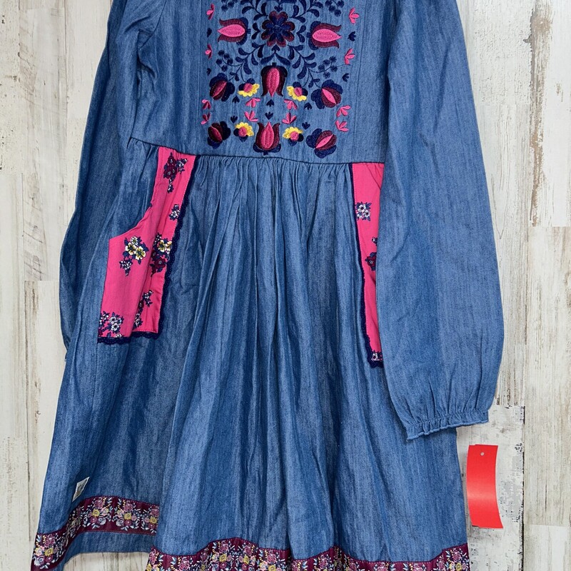 NEW 10 Chambray Embroider, Blue, Size: Girl 10 Up