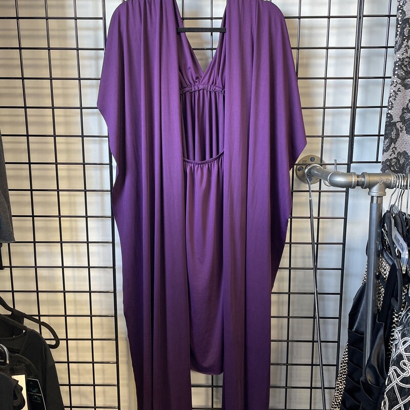 Infinity Wrap Dress, Plum, Size: Os